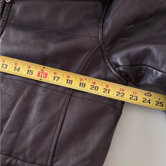 Andrew Marc Leather Jacket with Fur Trim and Hood - Womens Size S - Picture 15 of 16